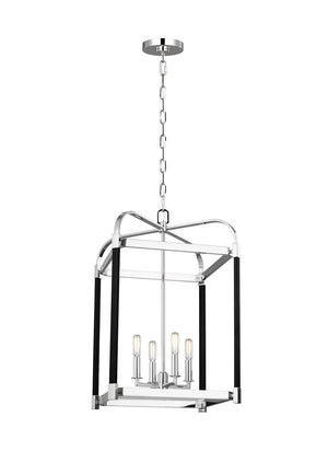 Visual Comfort Studio - LC1144PN - Four Light Lantern - Hadley - Polished Nickel