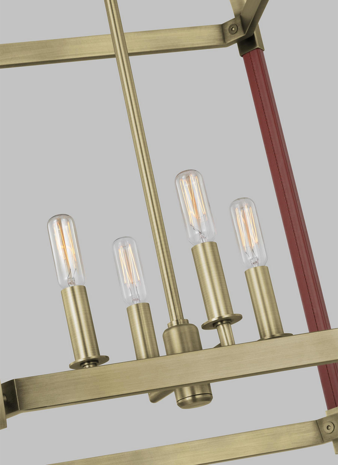 Visual Comfort Studio - LC1144TWB - Four Light Lantern - Hadley - Time Worn Brass