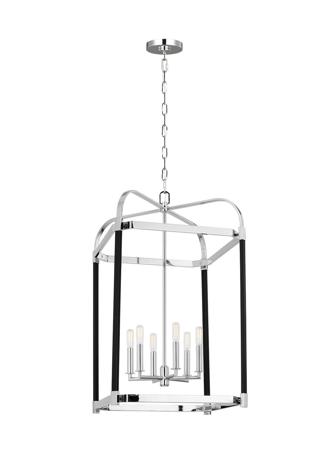 Visual Comfort Studio - LC1156PN - Six Light Lantern - Hadley - Polished Nickel