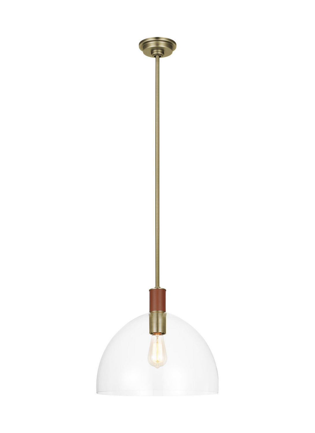 Visual Comfort Studio - LP1061TWBCG - One Light Pendant - Hadley - Time Worn Brass