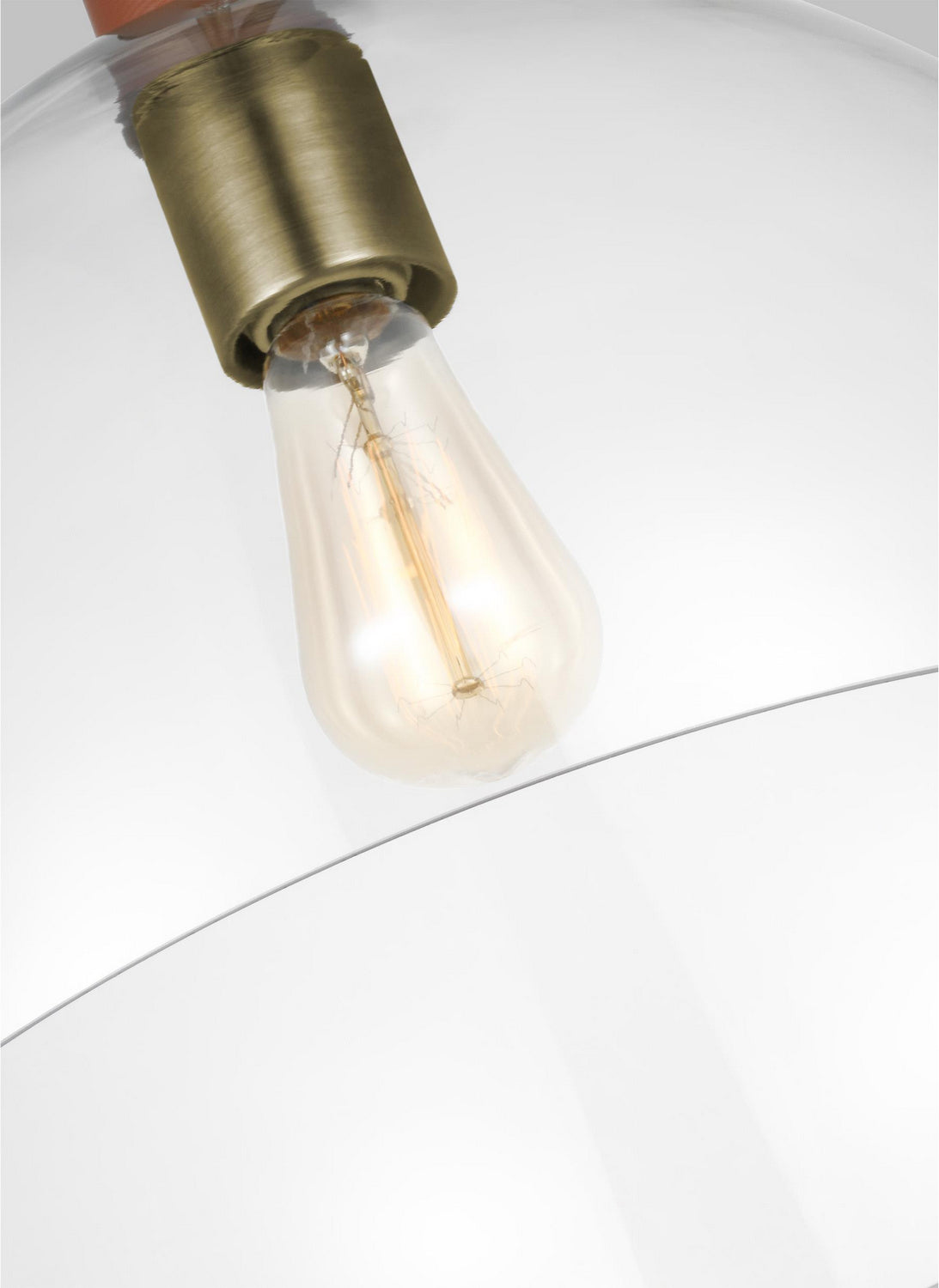 Visual Comfort Studio - LP1061TWBCG - One Light Pendant - Hadley - Time Worn Brass