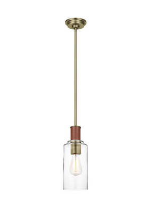 Visual Comfort Studio - LP1071TWBCG - One Light Pendant - Hadley - Time Worn Brass