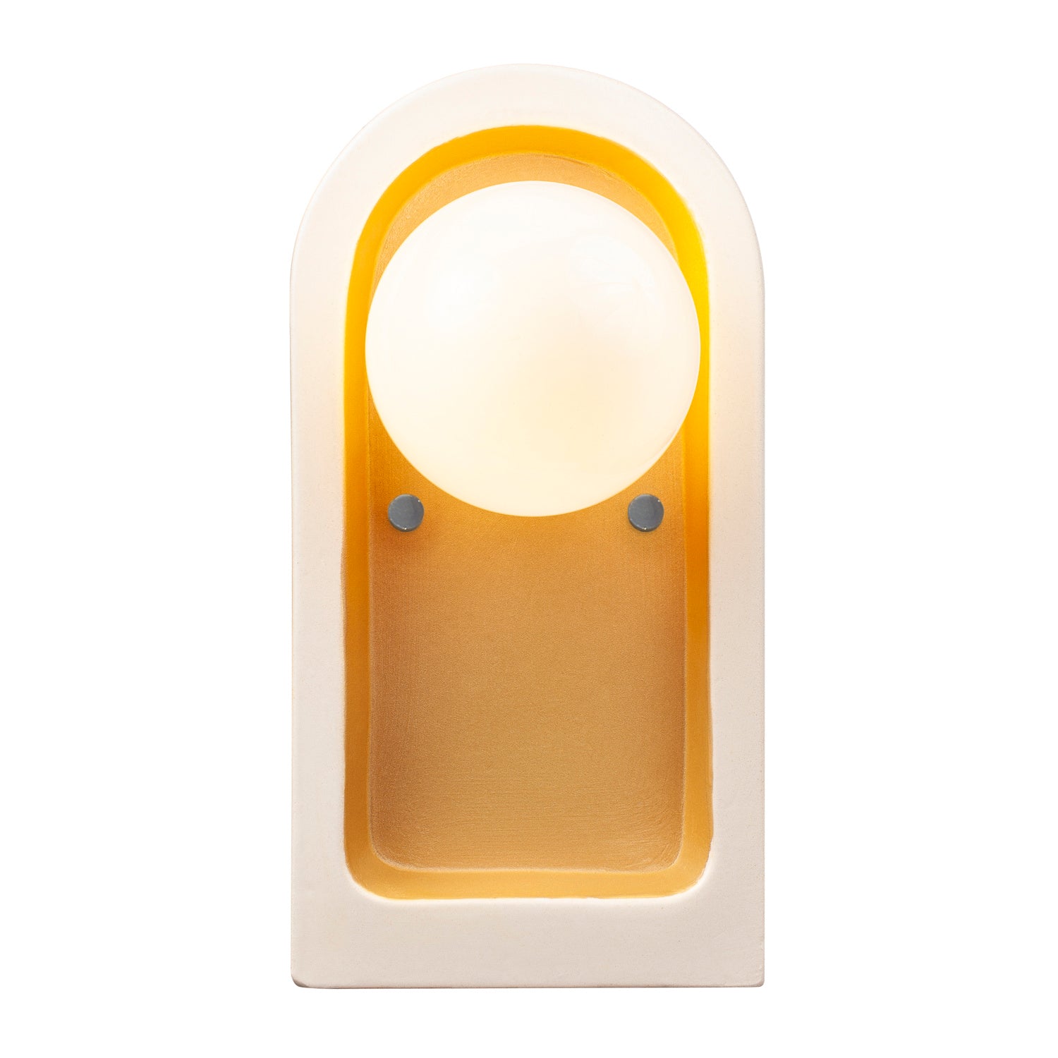 Justice Designs - CER-3010-MTGD - One Light Wall Sconce - Ambiance Collection - Matte White with Champagne Gold internal finish