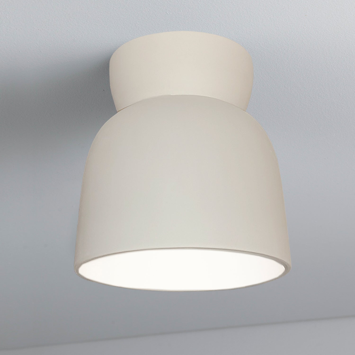 Justice Designs - CER-6190-BIS - One Light Flush-Mount - Radiance Collection - Bisque