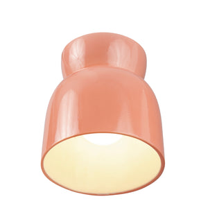 Justice Designs - CER-6190-BSH - One Light Flush-Mount - Radiance Collection - Gloss Blush