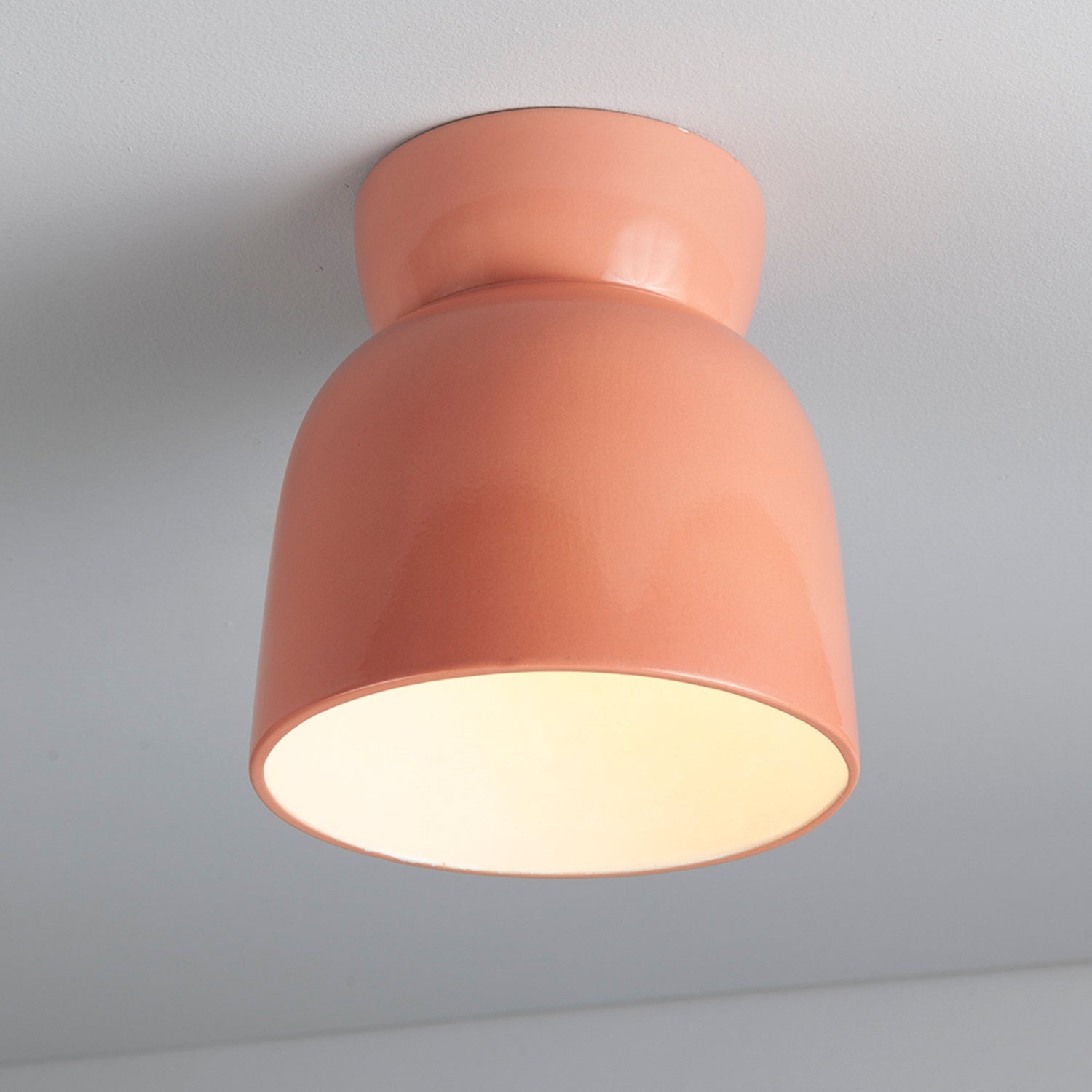 Justice Designs - CER-6190-BSH - One Light Flush-Mount - Radiance Collection - Gloss Blush