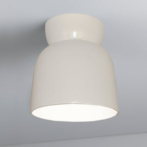 Justice Designs - CER-6190-WHT - One Light Flush-Mount - Radiance Collection - Gloss White