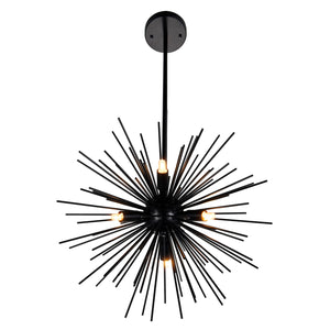 CWI Lighting - 1034P16-6-101 - Six Light Chandelier - Savannah - Black