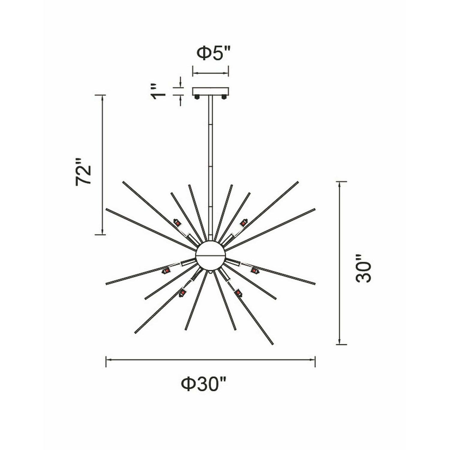 CWI Lighting - 1034P30-9-101 - Nine Light Chandelier - Savannah - Black