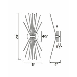 CWI Lighting - 1034W8-2-101 - Two Light Wall Sconce - Savannah - Black