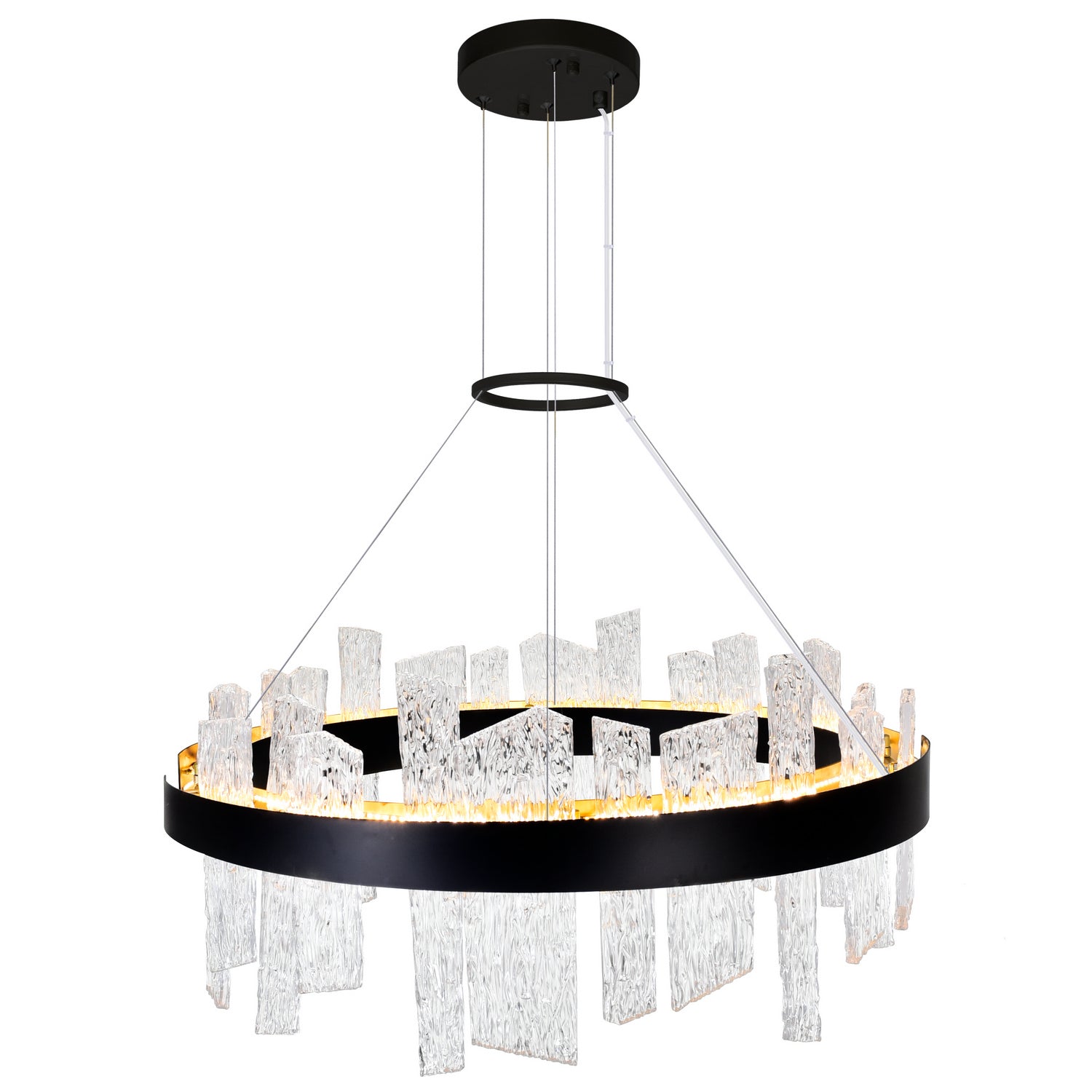 CWI Lighting - 1246P32-101 - LED Chandelier - Guadiana - Black & Satin Gold