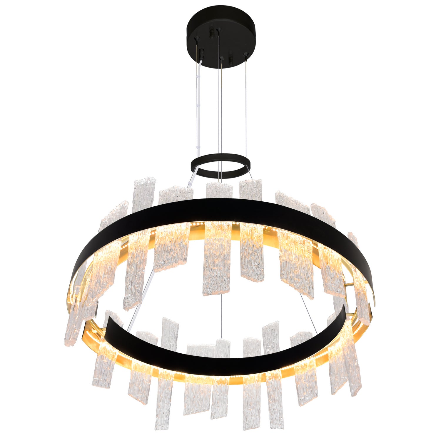 CWI Lighting - 1246P32-101 - LED Chandelier - Guadiana - Black & Satin Gold