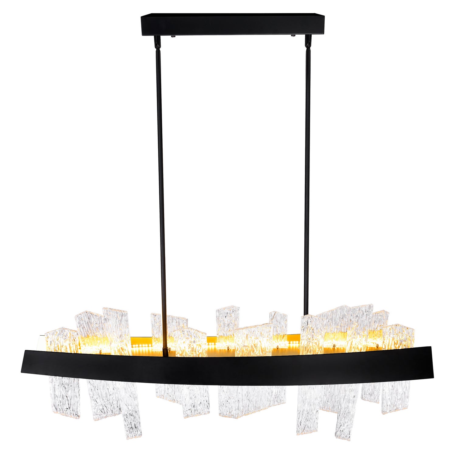 CWI Lighting - 1246P39-101 - LED Chandelier - Guadiana - Black & Satin Gold