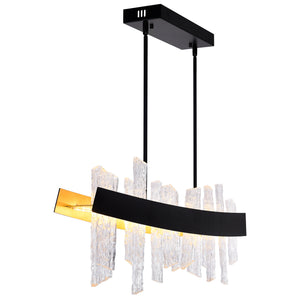 CWI Lighting - 1246P39-101 - LED Chandelier - Guadiana - Black & Satin Gold