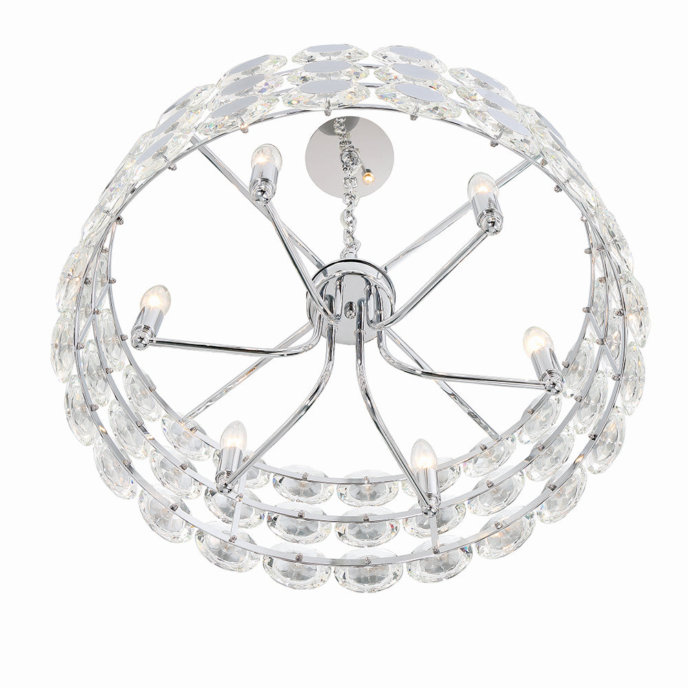 Eurofase - 44285-012 - PERRENE-CHD-6LT-23IN-CHR-CL - PERRENE - Chrome