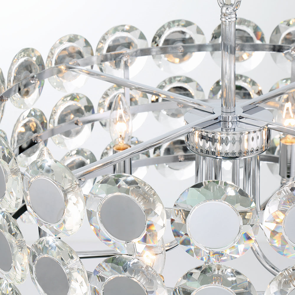 Eurofase - 44285-012 - Six Light Chandelier - Perrene - Chrome