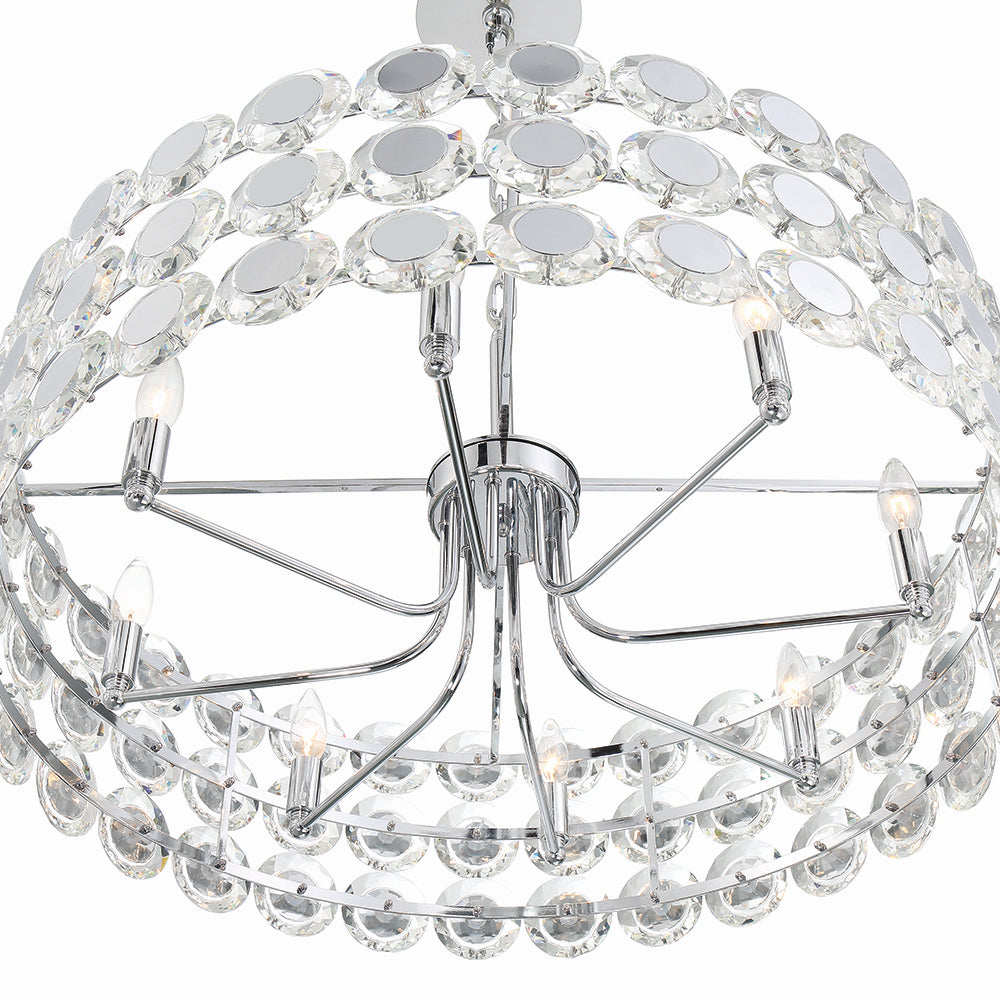 Eurofase - 44286-019 - PERRENE-CHD-8LT-32IN-CHR-CL - PERRENE - Chrome