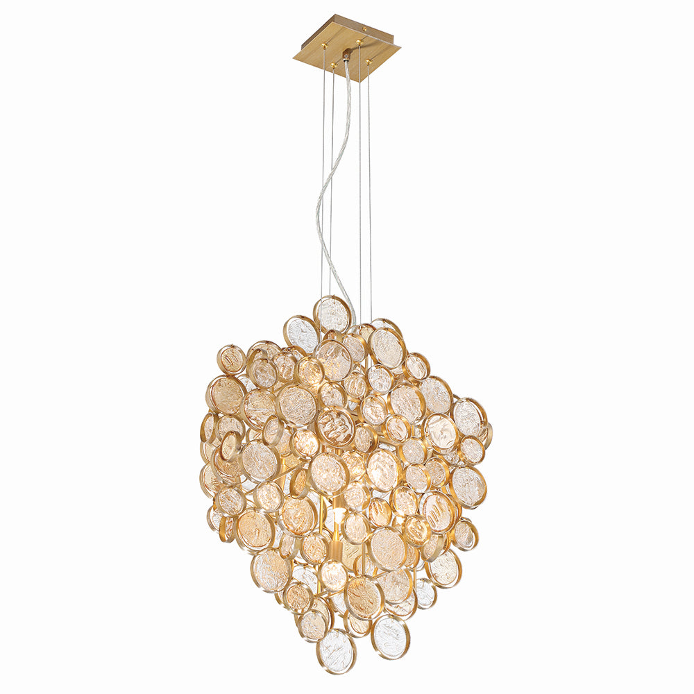 Eurofase - 34030-026 - Seven Light Chandelier - Trento - Antique Gold