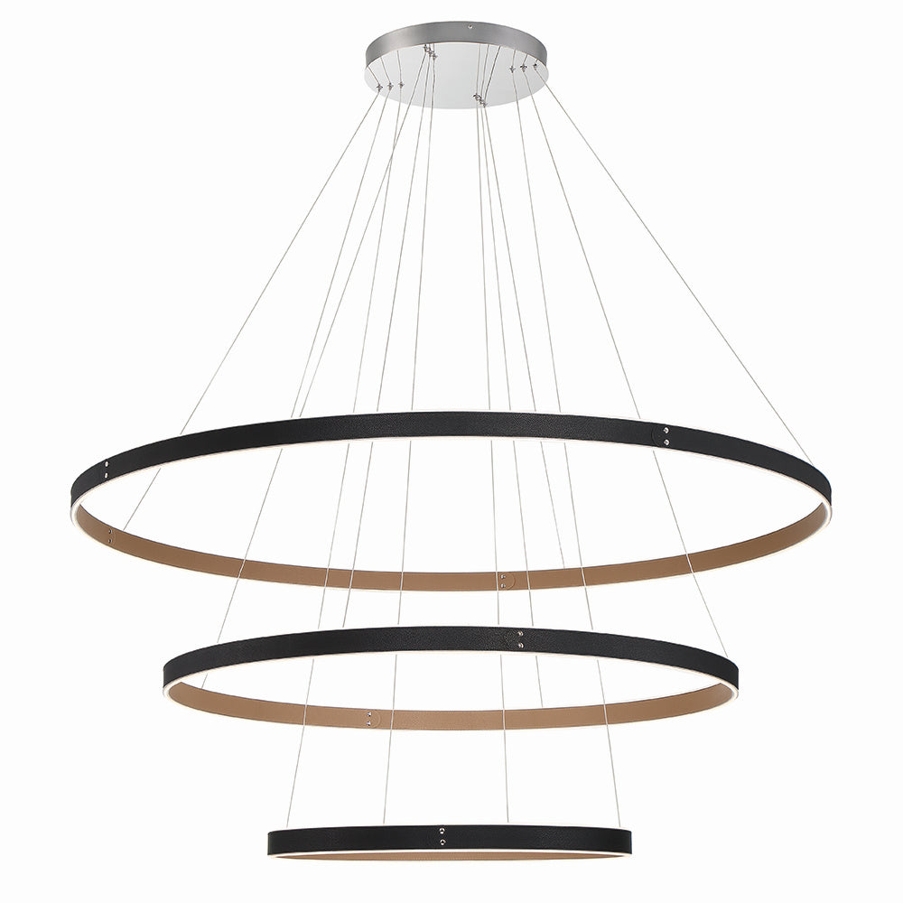 Eurofase - 43900-015 - VERDURA-CHD-3LT-60IN-BK-WH - VERDURA - Black