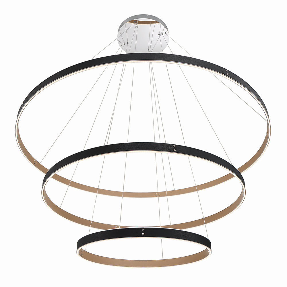 Eurofase - 43900-015 - VERDURA-CHD-3LT-60IN-BK-WH - VERDURA - Black