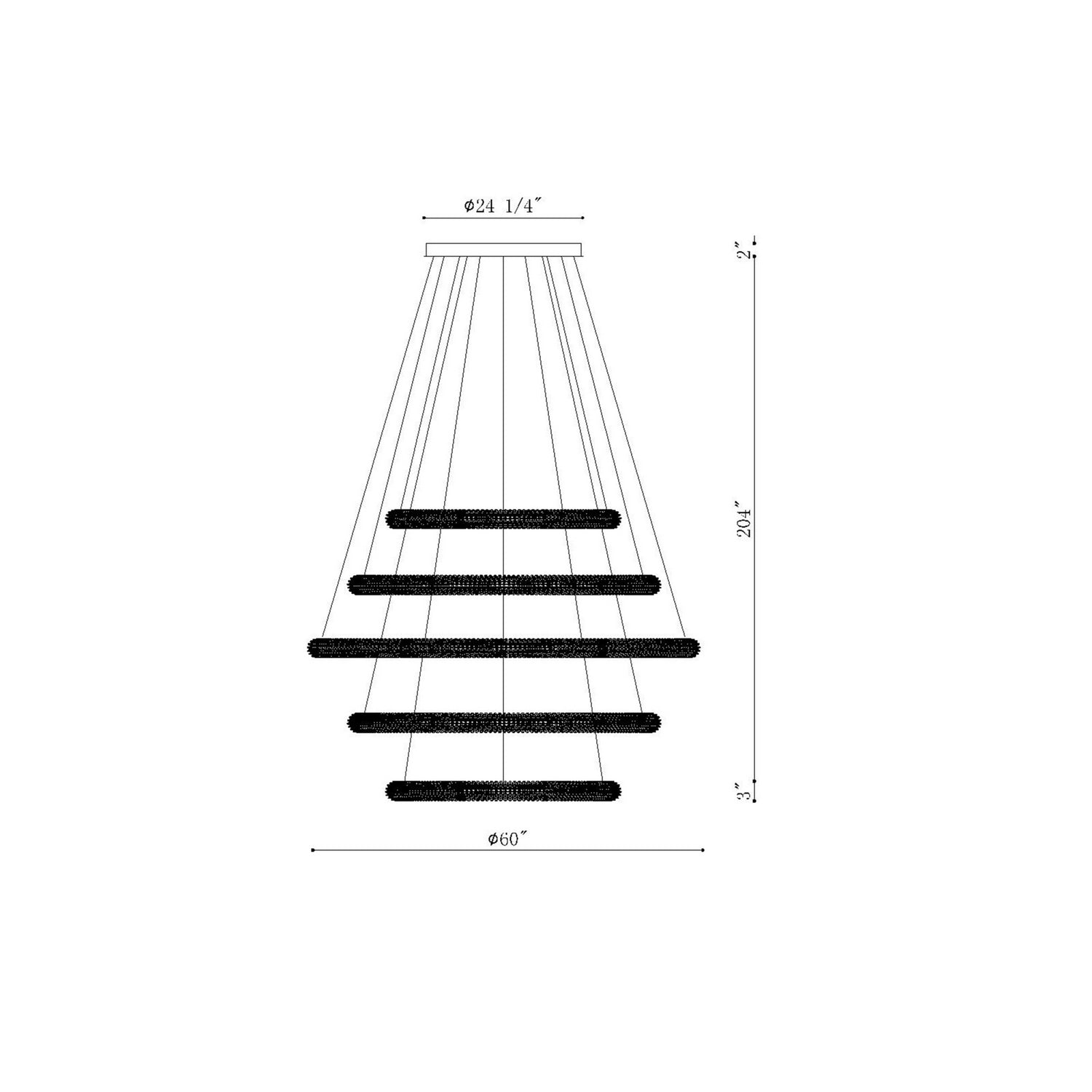 Eurofase - 43928-019 - SASSI-CHD-5LT-60IN-CHR - SASSI - Chrome
