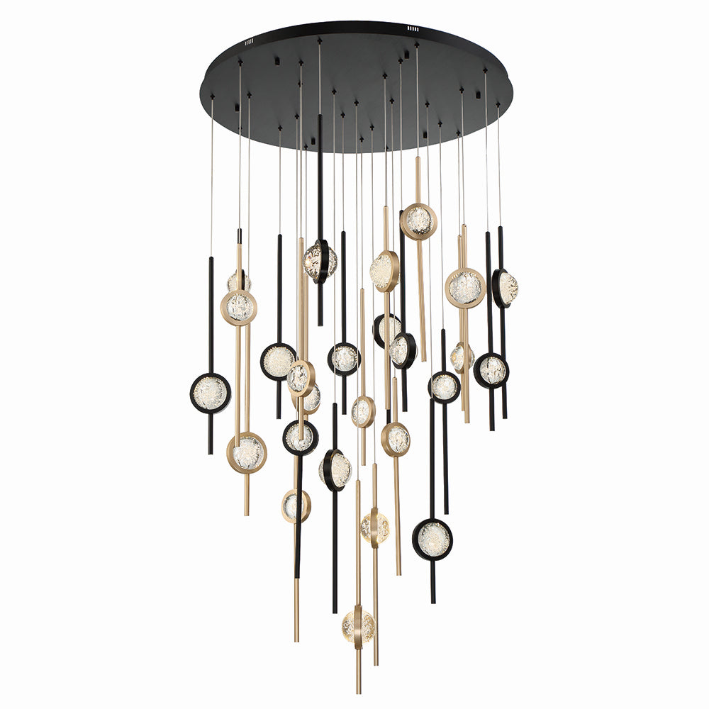 Eurofase - 43890-033 - LED Chandelier - Barletta - Mixed Black / Brass