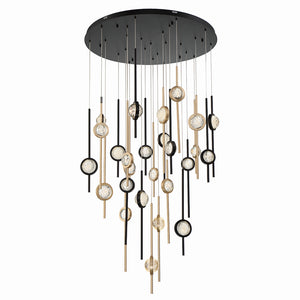 Eurofase - 43890-033 - LED Chandelier - Barletta - Mixed Black / Brass