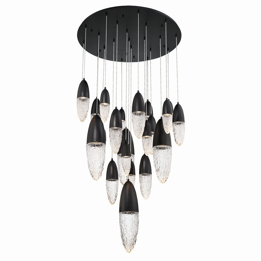 Eurofase - 43860-025 - ECROU-CHD-22LT-40IN-BK-CL - ECROU - Black