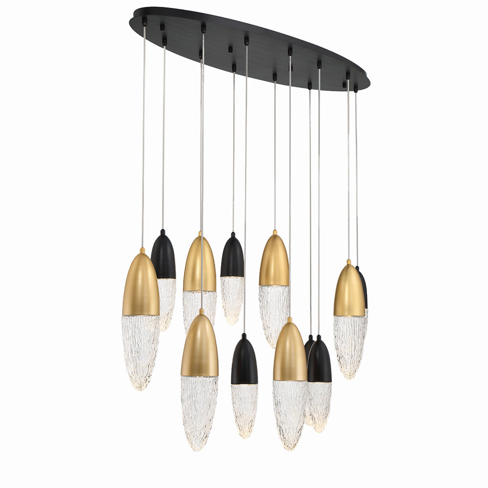 Eurofase - 43861-042 - 20 Light Chandelier - Ecrou - Mixed Black / Brass