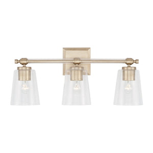 Capital Lighting - 144831BS-523 - Three Light Vanity - Breigh - Brushed Champagne