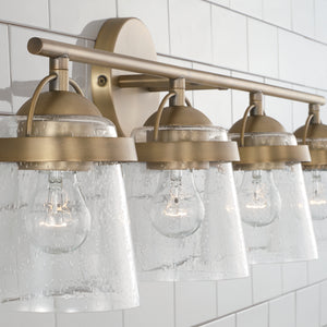 Capital Lighting - 147041AD-534 - Four Light Vanity - Madison - Aged Brass