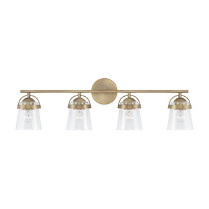Capital Lighting - 147041AD-534 - Four Light Vanity - Madison - Aged Brass