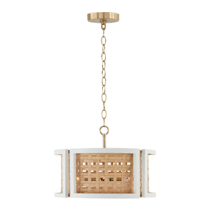 Capital Lighting - 244341WM - Four Light Semi Flush Mount - Lola - Flat White and Matte Brass