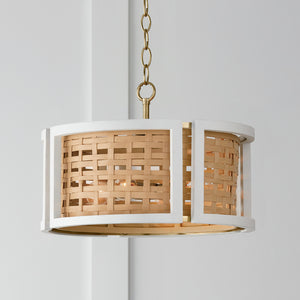 Capital Lighting - 244341WM - Four Light Semi Flush Mount - Lola - Flat White and Matte Brass
