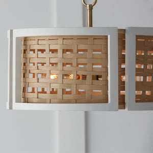 Capital Lighting - 244341WM - Four Light Semi Flush Mount - Lola - Flat White and Matte Brass