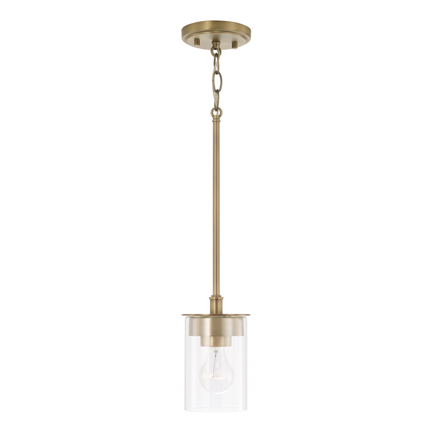 Capital Lighting - 246811AD-532 - One Light Semi Flush Mount - Mason - Aged Brass