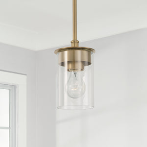 Capital Lighting - 246811AD-532 - One Light Semi Flush Mount - Mason - Aged Brass