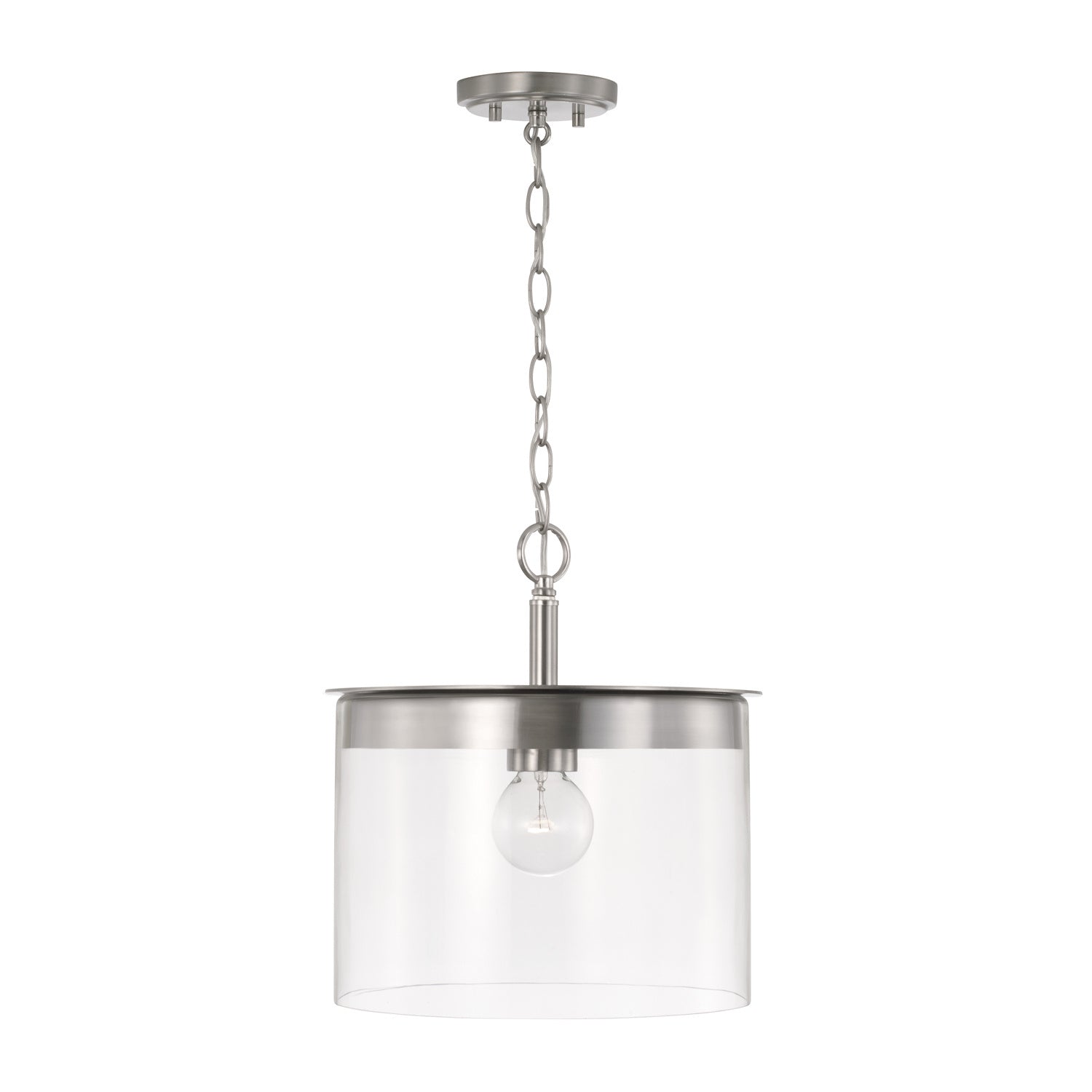 Capital Lighting - 246812BN - One Light Semi Flush Mount - Mason - Brushed Nickel