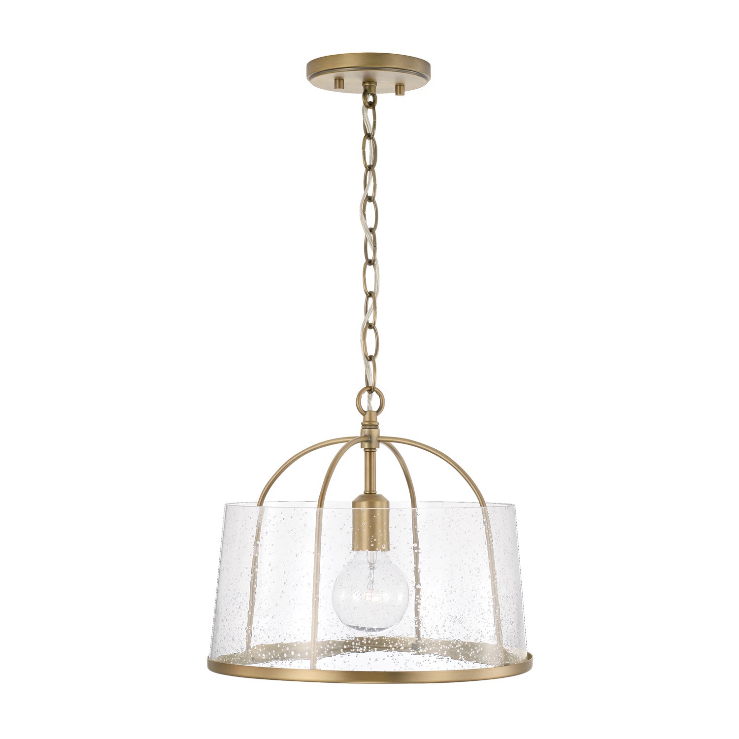 Capital Lighting - 247011AD - One Light Semi Flush Mount - Madison - Aged Brass