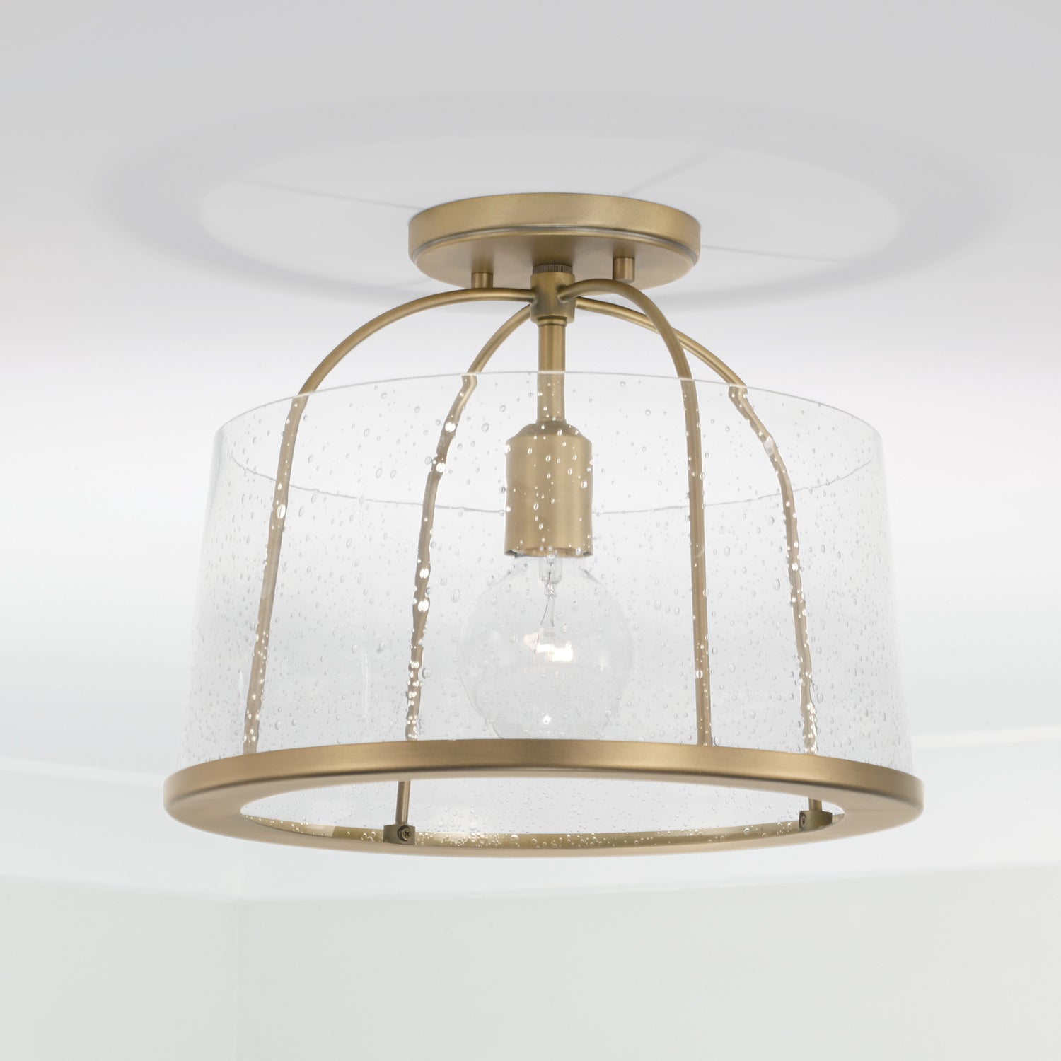 Capital Lighting - 247011AD - One Light Semi Flush Mount - Madison - Aged Brass