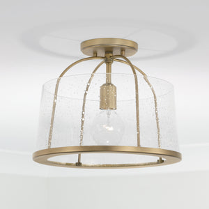 Capital Lighting - 247011AD - One Light Semi Flush Mount - Madison - Aged Brass