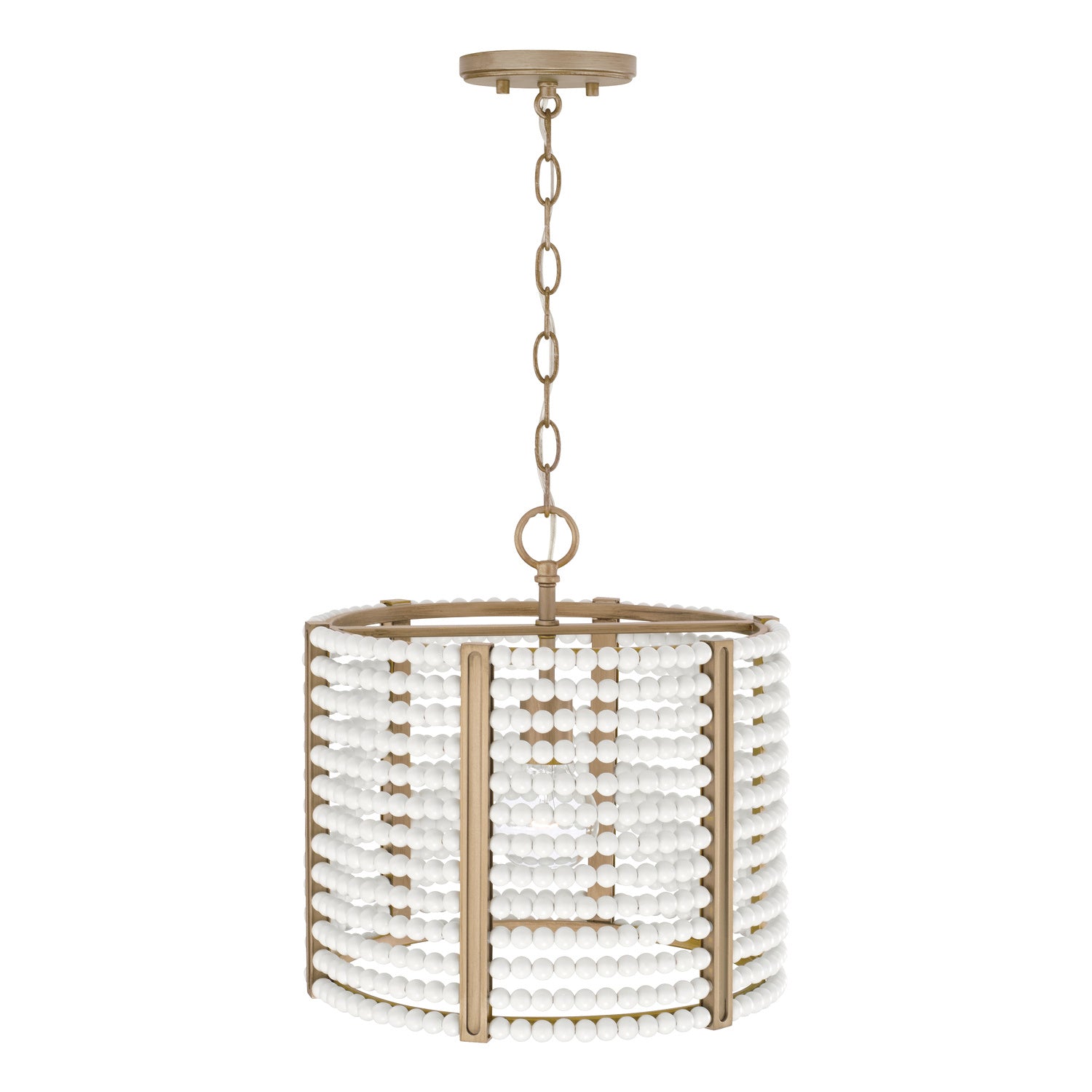 Capital Lighting - 247111AP - One Light Semi Flush Mount - Brynn - Aged Brass Painted