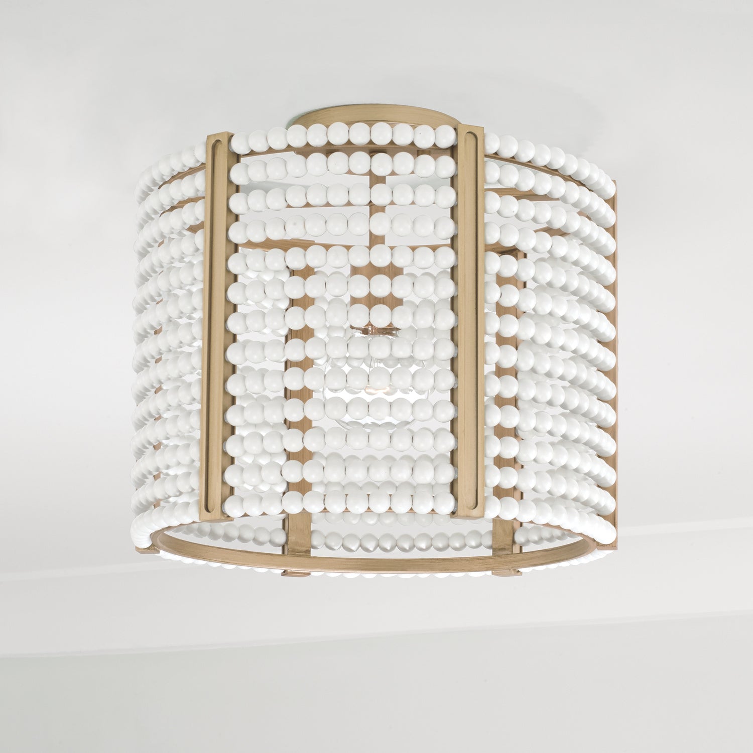 Capital Lighting - 247111AP - One Light Semi Flush Mount - Brynn - Aged Brass Painted