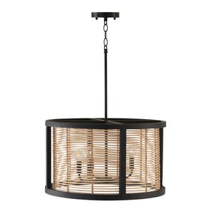 Capital Lighting - 344061FK - Four Light Pendant - Rico - Flat Black
