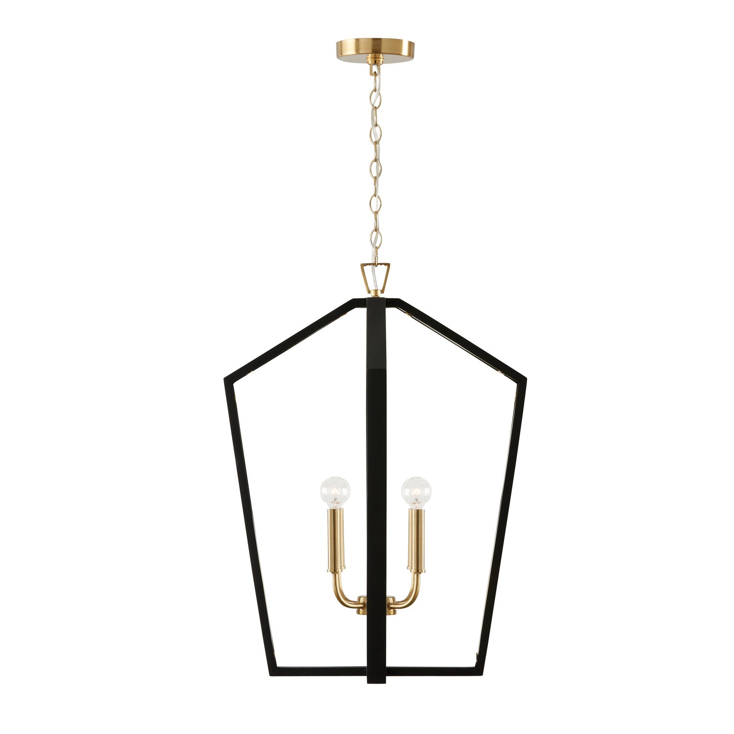 Capital Lighting - 344541KM - Four Light Pendant - Maren - Flat Black and Matte Brass