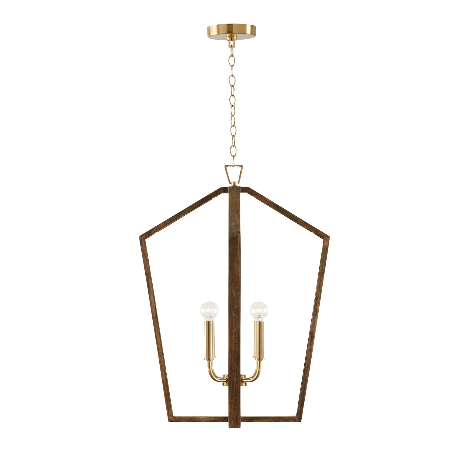 Capital Lighting - 344541NM - Four Light Pendant - Maren - Nordic Wood and Matte Brass