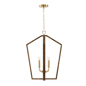 Capital Lighting - 344541NM - Four Light Pendant - Maren - Nordic Wood and Matte Brass