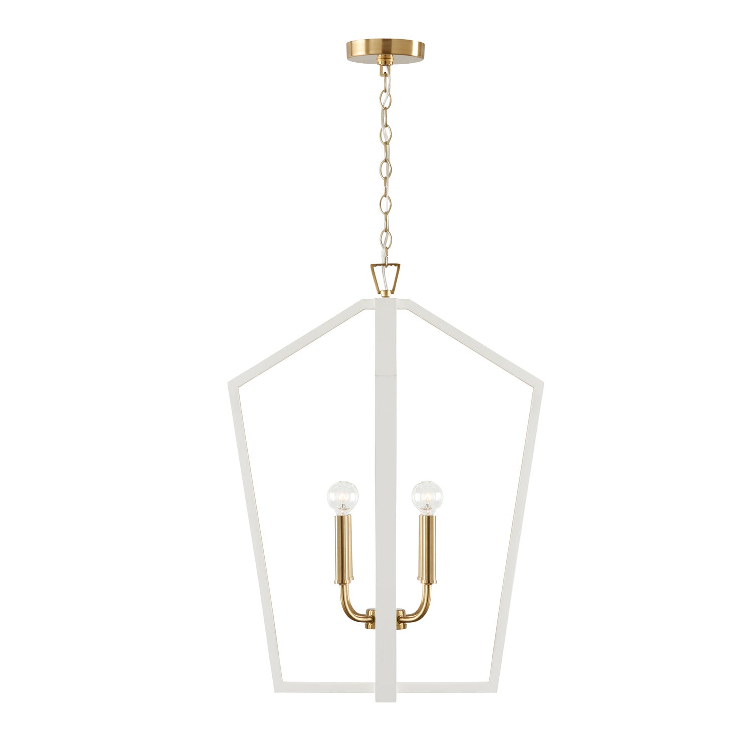 Capital Lighting - 344541WM - Four Light Pendant - Maren - Flat White and Matte Brass