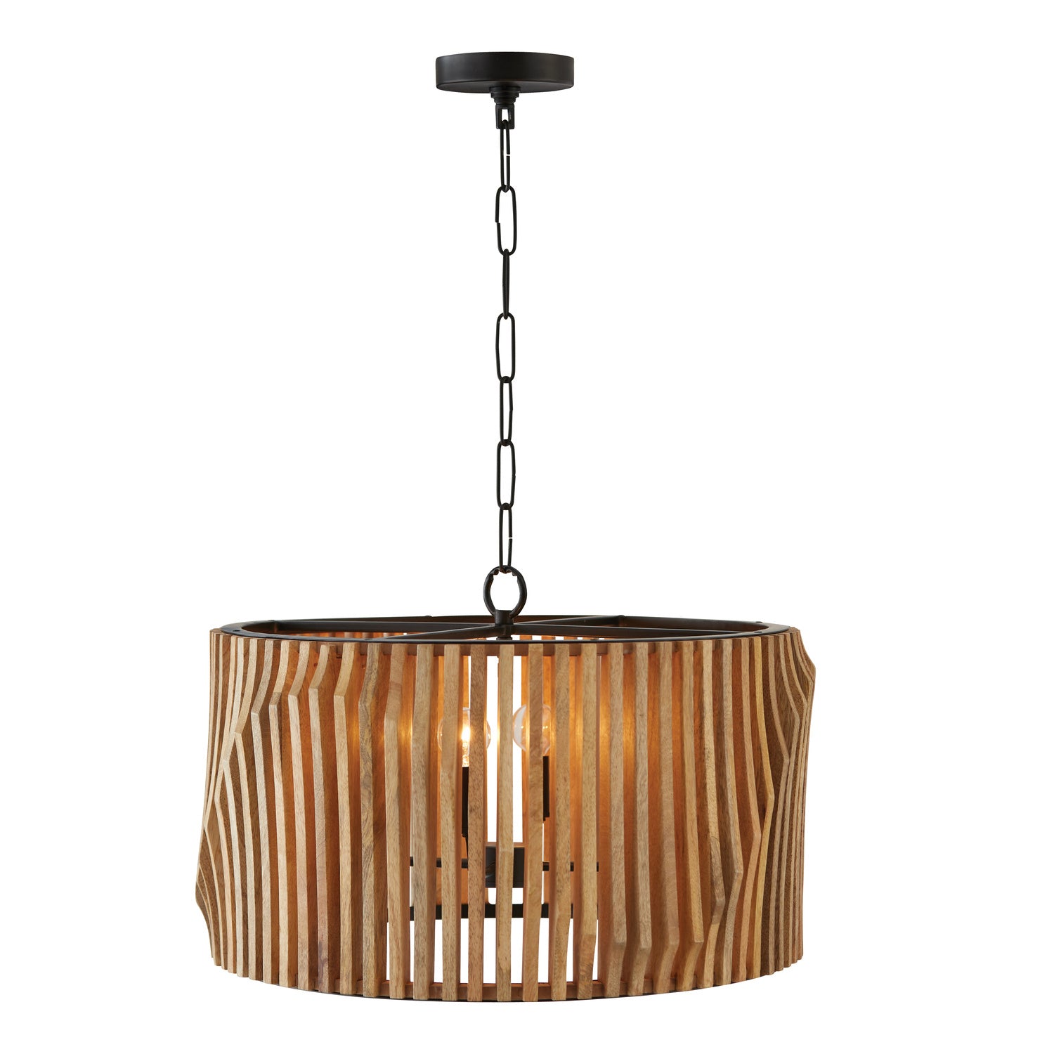 Capital Lighting - 344642WK - Four Light Pendant - Archer - Light Wood and Matte Black