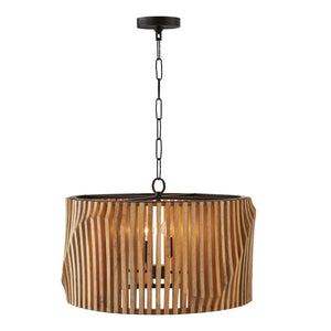 Capital Lighting - 344642WK - Four Light Pendant - Archer - Light Wood and Matte Black